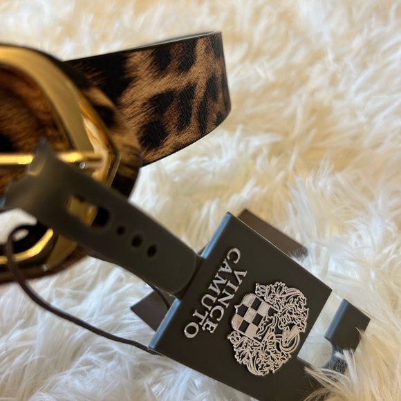 Vince Camuto Leopard Print Belt with Gold Buckle - Picture 6 of 15